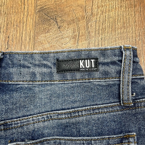 KUT FROM THE KLOTH Women’s Lightly Distressed Hannah Pencil Skirt | Denim | Sz 0 - Picture 6 of 9